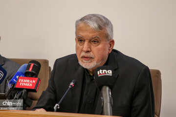 Iran’s tourism minister, Seyyed Reza Salehi-Amiri, addresses a press conference in Tehran, July 8, 2025.
